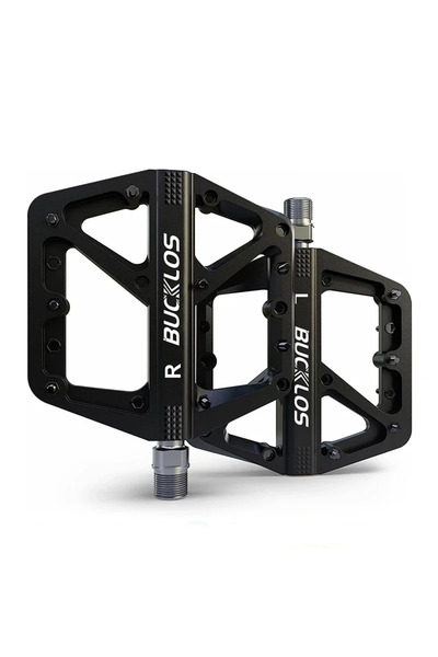 BUCKLOS دواسات دراجات M2-BLACK BUCKLOS مسطحة من النايلون المتين، دواسات دراجا...