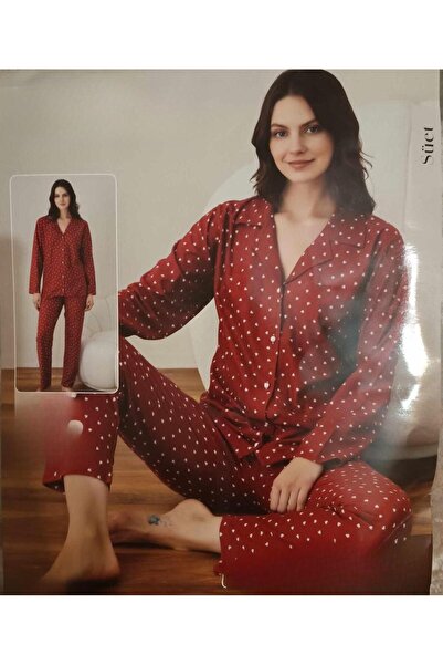 BOYRAZ Suede Women's Pajama Set 02021 - Neck Buttoned, 1 Piece