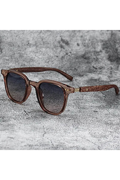 Choice Tea Trendy Retro Wood Grain Sunglasses Polarized UV Protection for Men Women Perfect for Cycling Out