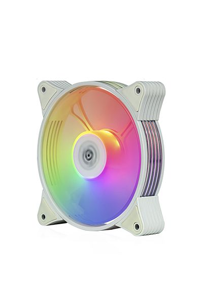 Aigo A-rgb White White Single Fan Ar12 White 120mm Pc Computer Case Fan Cooling Cooler 6pin Adjustab