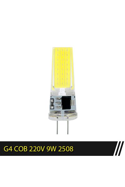 Choice Warm White G4 220V 9W G4 LED COB Lamp Dimmable 6W 9W COB LED Bulb E14 AC/DC 12V 220V Lampada LED G9