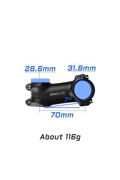 Choice 7 degree 70mm UNO Ultra Light Bike Stem 7 17 Degree MTB Road Bike Adjustable Handlebar 60/70/80/90/1