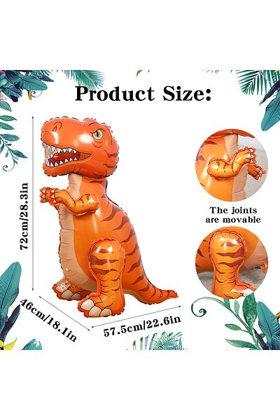 Choice Other 1pc 1pc Cute Freestanding 3D Dinosaur Balloon,T-Rex Long Neck Animal Balloon,Birthday Party,Pa
