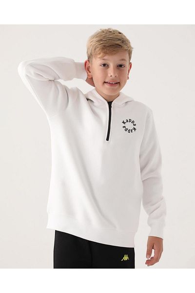 Kappa Authentic Arthur Boys' Ecru Regular Fit Hoodie