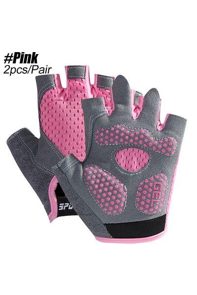 Choice M Pink 1Pair Kids Cycling Gloves Breathable Bicycle Gloves Half Finger Bike Gloves Non-Slip Mitten O