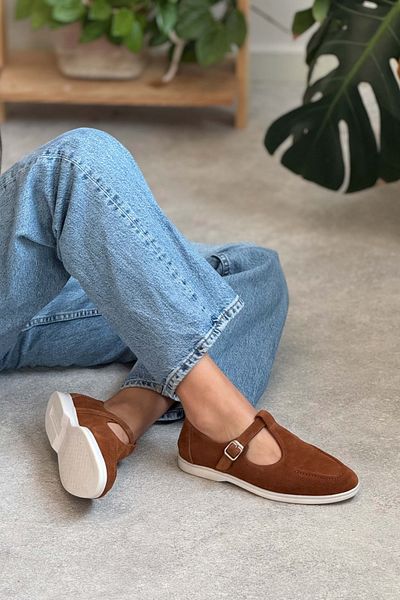 NİŞANTAŞI SHOES Liva Taba z pravé semišové kůže s plochou podrážkou Dámské boty pro volný čas