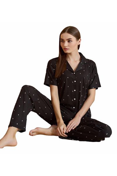 Pijamoni Set de pijamale cu mâneci scurte pentru damă - 7515-27