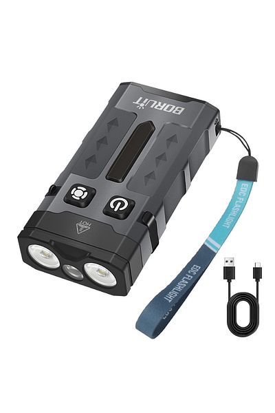Choice Colorful BORUiT EV20 Keychain EDC UV LED Flashlight Magnet Work Light Type-C Rechargeable Torch Hat