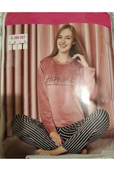 Sude Women's Winter Velvet Pajama Set K200/807 - 1 Piece