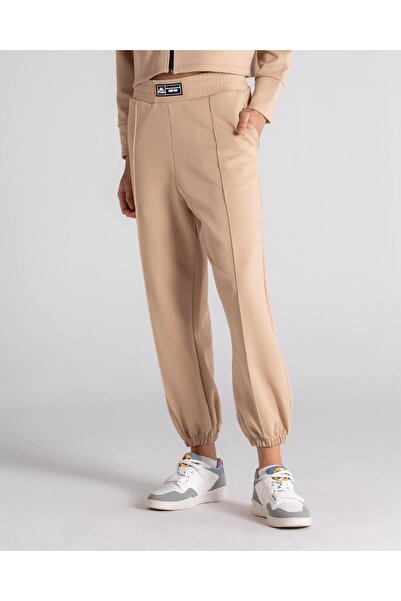 Kappa Authentic Handera Kadın Bej Comfort Fit Performance Eşofman Altı