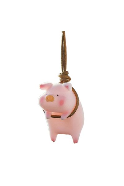 Choice Pig Car Pendant Cute Pig Car Accessorie Swing Pig Auto Pendant Car Rearview Mirror Pendants Birthday