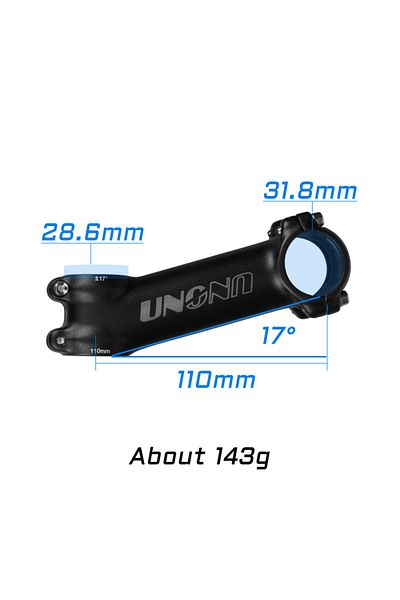 Choice 17 degree 110mm UNO Ultra Light Bike Stem 7 17 Degree MTB Road Bike Adjustable Handlebar 60/70/80/90