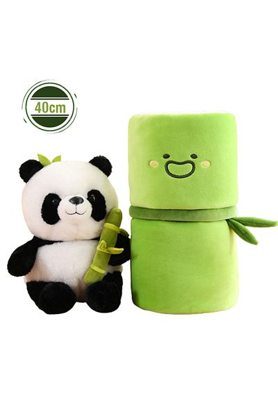 Choice 40cm Bamboo panda Kawaii Bamboo Tube Panda Set Plush Toy Cute Plushies Stuffed Animal Bear Doll Reve