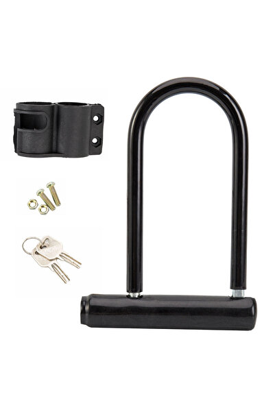 Choice مجموعة من 2 قفل على شكل حرف U محمول للدراجات النارية مع مفتاح قفل عجلة...
