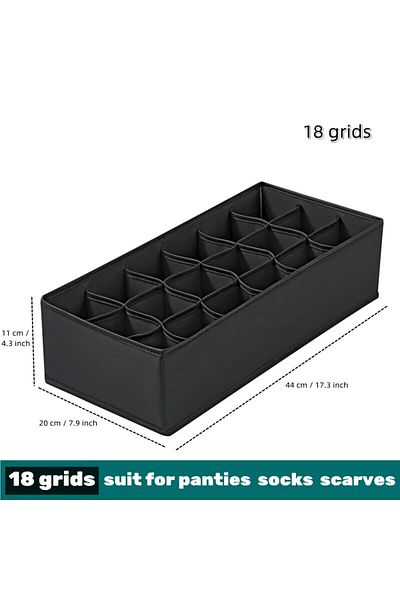 Choice 18 grids 1pc Fabric Underwear Storage Box Drawer Organizers For Closet Organization And Storage Of S