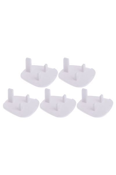Choice White 5Pcs White UK Power Socket Cover Baby Anti Electric Shock Plugs Protector Cover