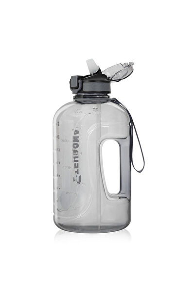 Choice زجاجة مياه رياضية سعة 3.0 لتر، لون رمادي فاتح، غلاية مياه بلاستيكية لل...