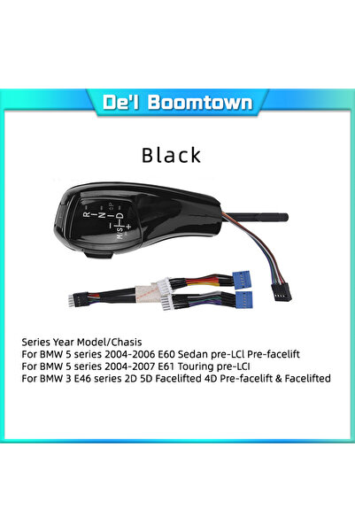 Choice4 مقبض ناقل الحركة LED أسود اللون لسيارة BMW الفئة 1 و3 و5 و6 E90 وE60 ...