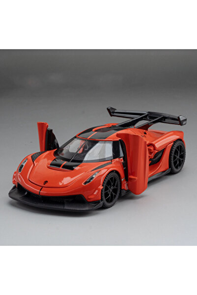 Choice سيارة لعبة نموذجية برتقالية بمقياس 1:32 من إنتاج شركة KNSG Jesko، هيكل...