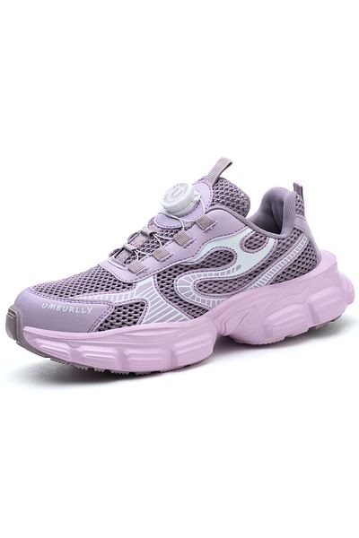 Choice 39 56-2violet Summer button women's steel head safety shoes Smashing breathable upper Workshop facto