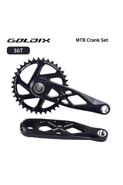 Choice 175mm Crank 36T GOLDIX Mountain Bicycle BSA 24mm Crankset 165 170 175mm R-SPEC Trail Hollow Bike Cra