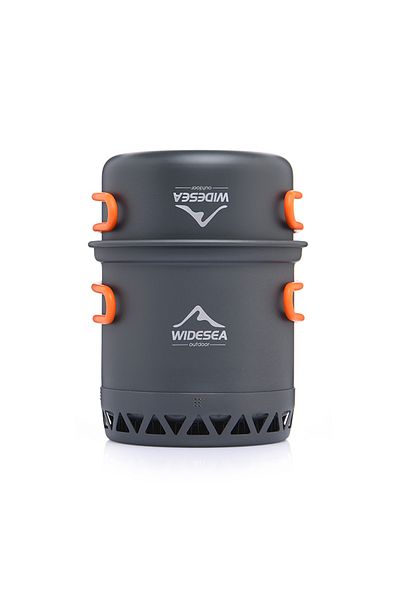 Widesea 1.3L pot Widesea Camping 1.3L 2.3L Cookware Outdoor Cooking Set Heat Cooker Travel Tableware Pot Ket