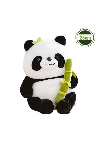 Choice 25cm panda Kawaii Bamboo Tube Panda Set Plush Toy Cute Plushies Stuffed Animal Bear Doll Reversible