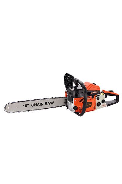 Lawazim 18-inch Gasoline Chainsaw – 11500 RPM, Includes Tool Kit & Guide Plate Sleeve