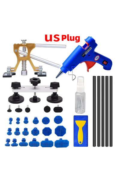Choice Set 2-37Pcs(US Plug) New Car Body Paintless Dent Repair Kits PWS Car Dent Puller with Bridge Dent Pu