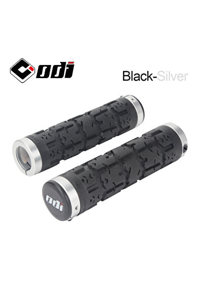 ODI مقابض دراجة هوائية RG01 باللونين الأسود والفضي، من Rogue، مزودة بقفل تثبي...