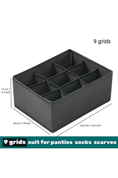 Choice 9 grids 1pc Fabric Underwear Storage Box Drawer Organizers For Closet Organization And Storage Of So