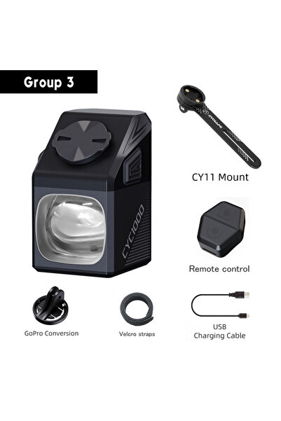 Choice CYC1000 PRO المجموعة 3 CYCLAMI مصباح أمامي لاسلكي للدراجة عن بعد CYC 1...