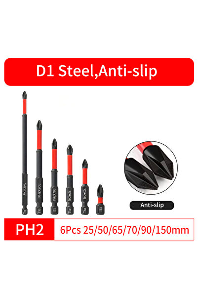 Choice4 مجموعة من 6 قطع (6/12 قطعة) رؤوس مفكات مغناطيسية مانع للانزلاق ، رؤوس...