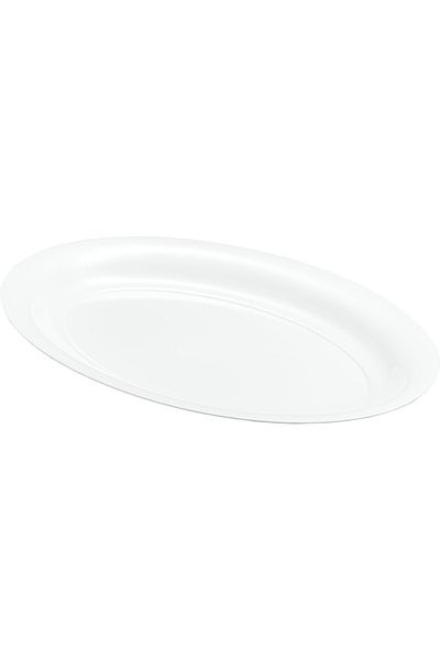 ABYZ Farfurie ovală din plastic alb 40x27.5x3cm, întinsă