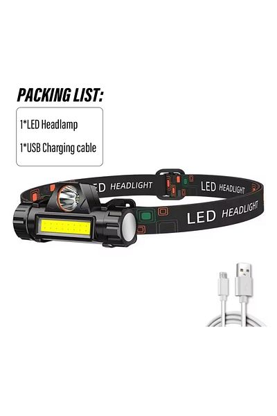 Choice 101 COB Rechargeable Fishing LED Headlamp Camping Headlight XPE COB Work Light 2 Lighting Modes With