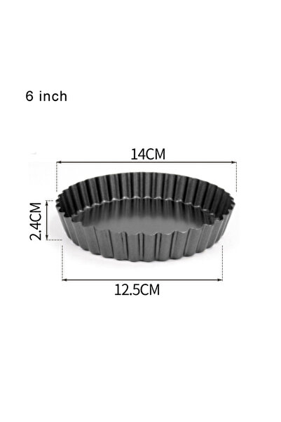 Choice قالب فطيرة مزخرف مقاس 6 بوصات مع قاعدة قابلة للإزالة غير لاصقة وأداة خبز مستطيلة غير لاصقة