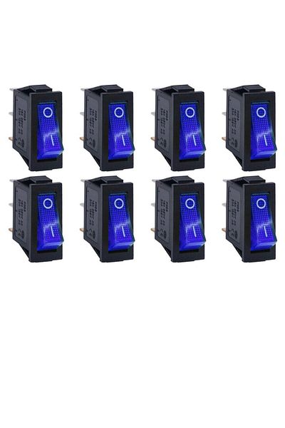 AOKIN 4kind Each 6pcs 8/24pcs Ac 250v/15a 125v/20a Illuminated Led On/off Spst 3 Pin 2 Position Mini Boat