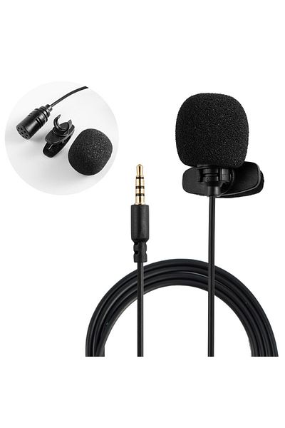 Choice 4 Pole MC01A Portable External 3.5mm Hands-Free Mini Wired Collar Clip Lapel Lavalier Microphone for