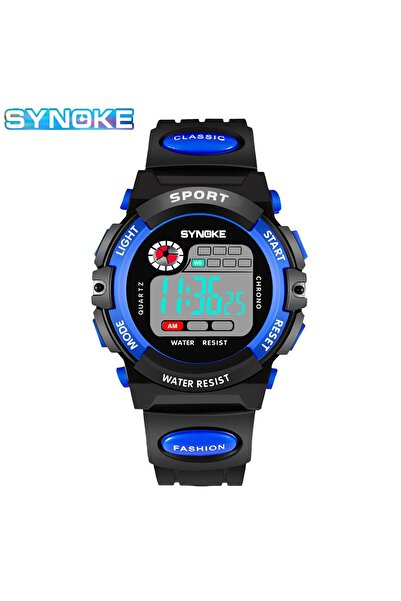 Choice ساعة SYNOKE زرقاء للأطفال رقمية رياضية مقاومة للماء ومضادة للصدمات وسا...