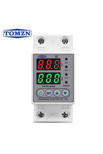 Choice L N 230V 63A TOMZN Din Rail 63A Adjustable Over and Under Voltage Protective Device Protector Relay