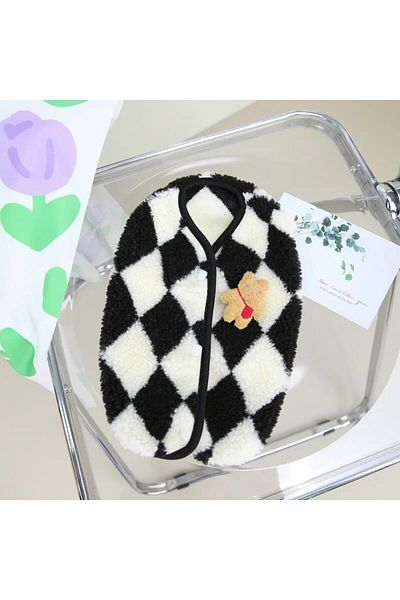 Choice L black 1pc Pet Dog Clothes Soft Warm Fleece Dogs Jumpsuits Plaid Pet Clothing for Small Dogs Puppy