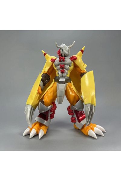 BANDAI War Greymon 19cm Anime Figure Digimon Adventure War Greymon Figure Model Black War Greymon Model PVC