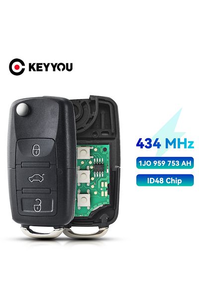KEYYOU 1J0959753AH Remote Key For VW SKODA For Seat SEAT Altea Ibiza Leon Toledo 3 Buttons Car Co...