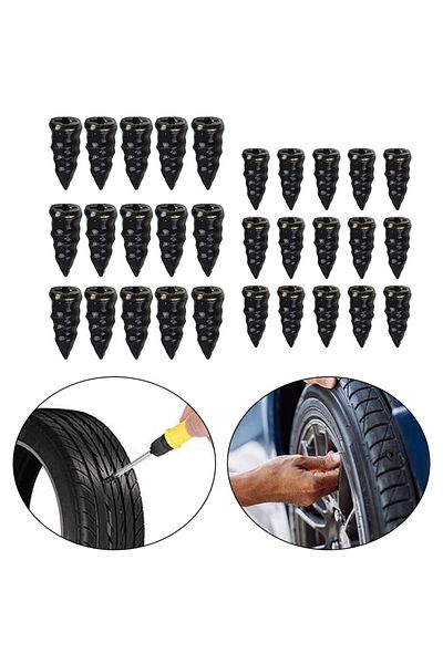 Choice 30PCS Rubber Self-tapping Screws For Tire Repair Silicone Car Screw Tyre Plug Repair Rubber Cemen...