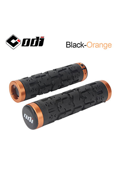 ODI غطاء مقبض مقود دراجة Rogue Lock-on RG01 أسود-برتقالي مضاد للانزلاق وممتص ...