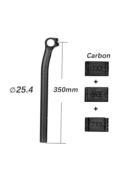 Choice 25.4x350mm elitaone Carbon Seat post Setback 20mm MTB/Road Bike Seat tube 25.4/27.2/30.9/31.6mm Suit