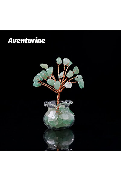 Choice قطعة واحدة من أفينتورين، قطعة واحدة من كريستال الماكادام الطبيعي، شجرة...
