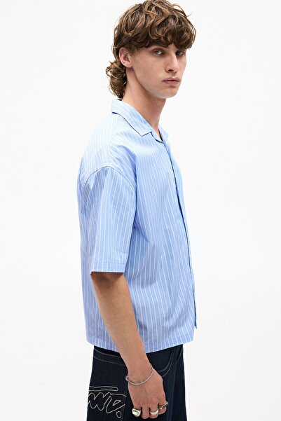 Pull & Bear STWD çizgili kısa kollu gömlek