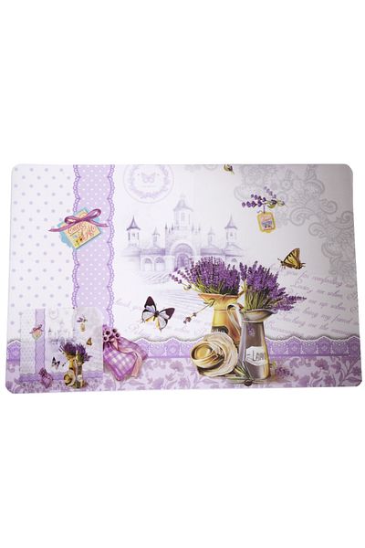 PUFO Set suporturi pentru pahare și farfurii pentru servirea mâncării, model Pufo Lavander City, 6 bucăți