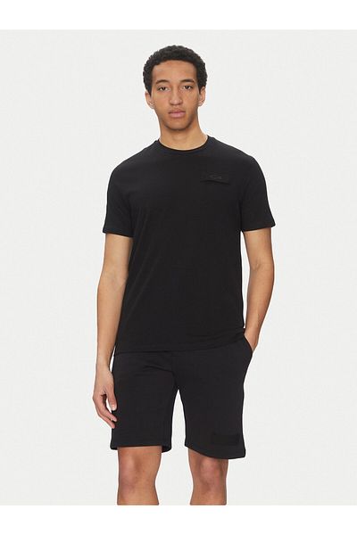 PAUL&SHARK Men's Crew Neck Short Sleeve Regular Fit Cotton Black T-Shirt 25411043A-011